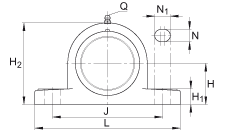直立式軸承座單元 RASEY25-TV-VA, 塑料軸承座,內圈帶平頭螺釘的外球面球軸承,耐腐蝕設計,R密封 直立式軸承座單元 RASEY25-TV-VA, 塑料軸承座,內圈帶平頭螺釘的外球面球軸承,耐腐蝕設計,R密封