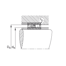圓柱滾子軸承 NNU4188-M, 浮動軸承，雙列，可分離，帶保持架
