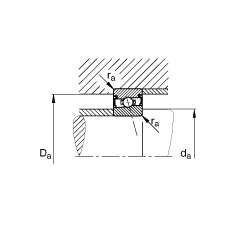 主軸軸承 HSS7024-C-T-P4S, 調節，成對安裝，接觸角 α = 15°，兩側唇密封，非接觸，加嚴公差